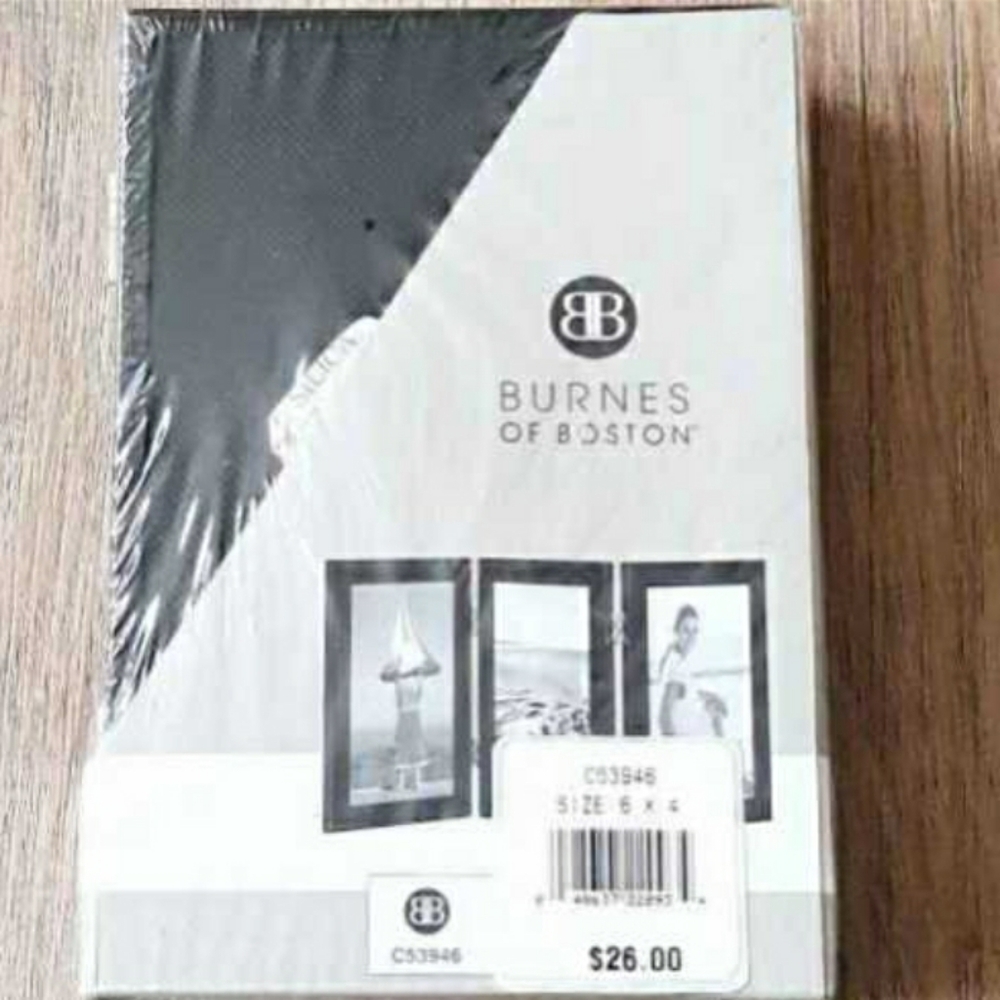 Burnes Of Boston Onyx Triple Hinge Picture Frame 4" X 6" - Picture 4 of 8